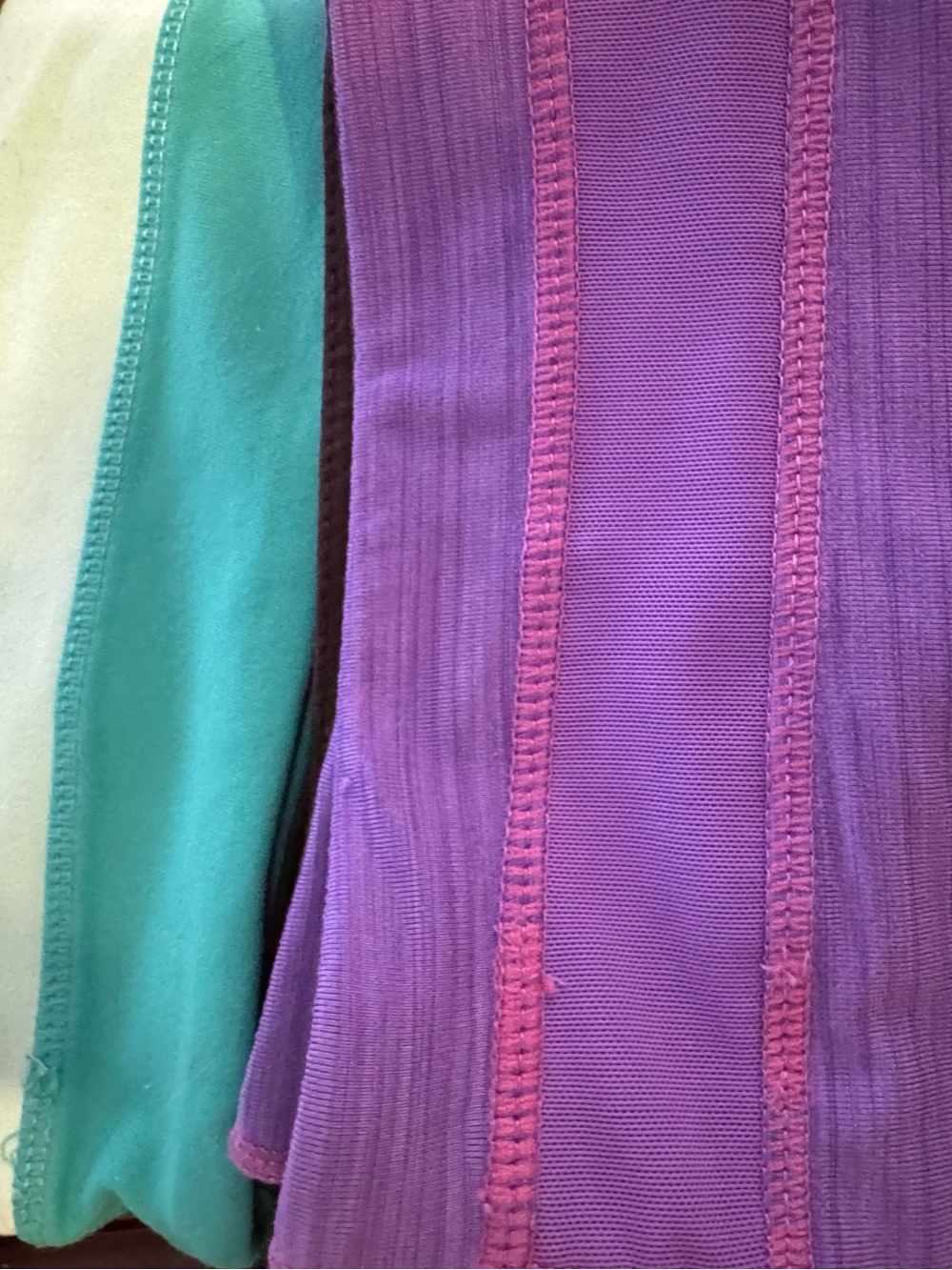 Set of 4 Yoga/Active Wear Pants Colored Waistbands and Black Body XL - Picture 3 of 5